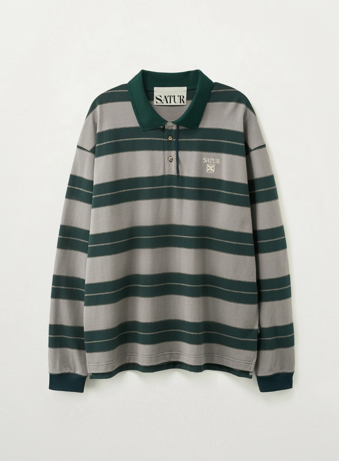 세터 Apero Stripe Pique Long Sleeve - Green 상품 이미지 1