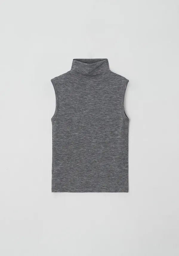 Mock neck Sleeveless