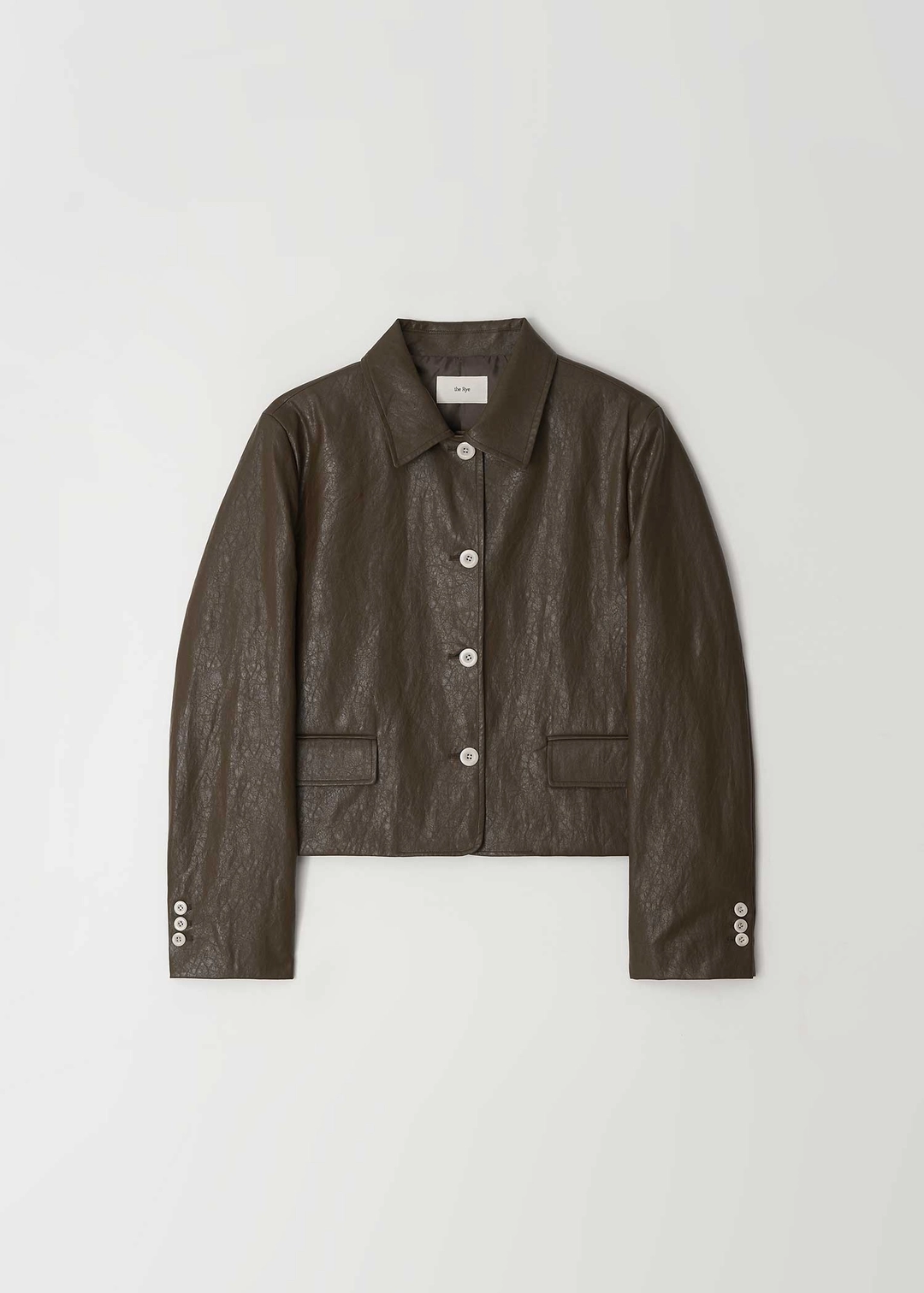 더라이 Collar Leather Jacket(Brown) 상품 이미지 2