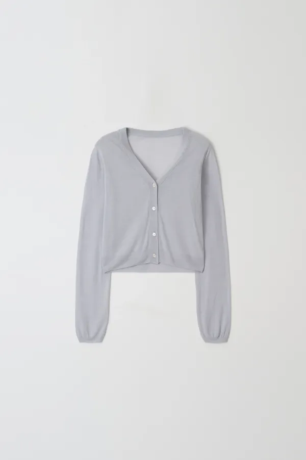 plain see-through cardigan (sky)