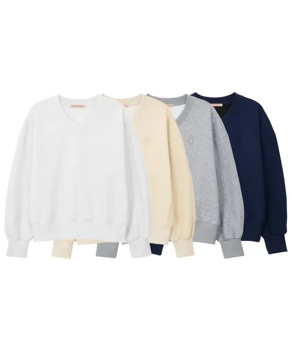 Essential V Neck Sweat Shirt - 4 Colors