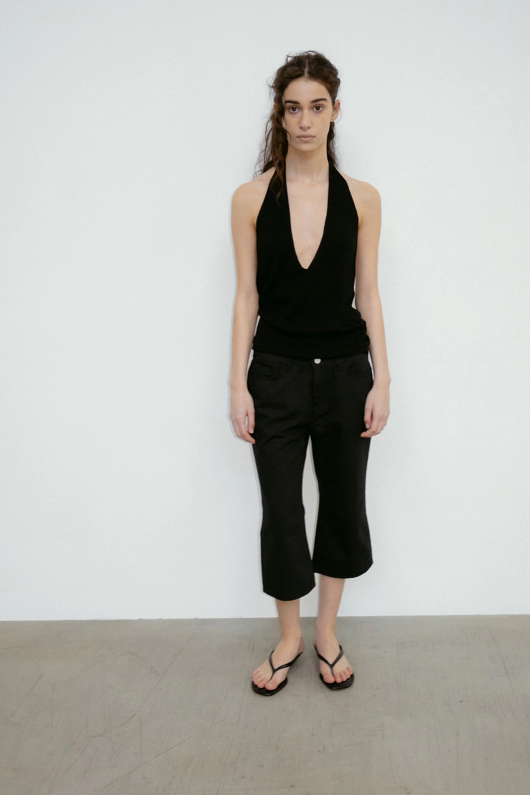 리포스 LYOCELL SILK RIBBED TOP (BLACK) 상품 이미지 2