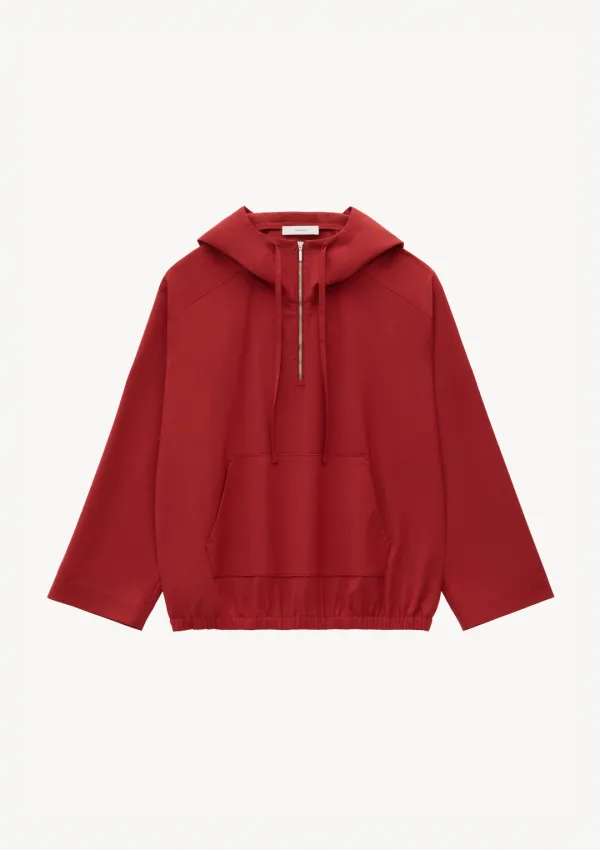 Zena Zip Hoodie in Red