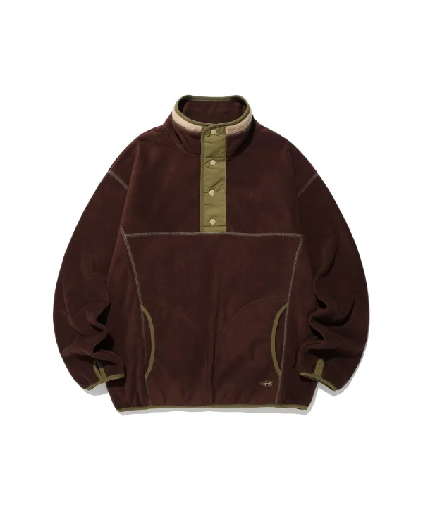 [10/20 11:00 KST] fleece half snap pullover [brown]