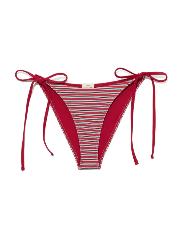 G ENCORE STRIPE BIKINI BOTTOM (RED STRIPE)