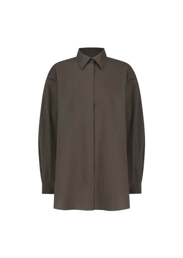 oversized shirts, brown