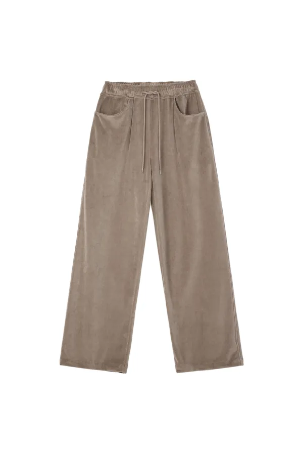 RR VELVET JOGGER PANTS - BEIGE