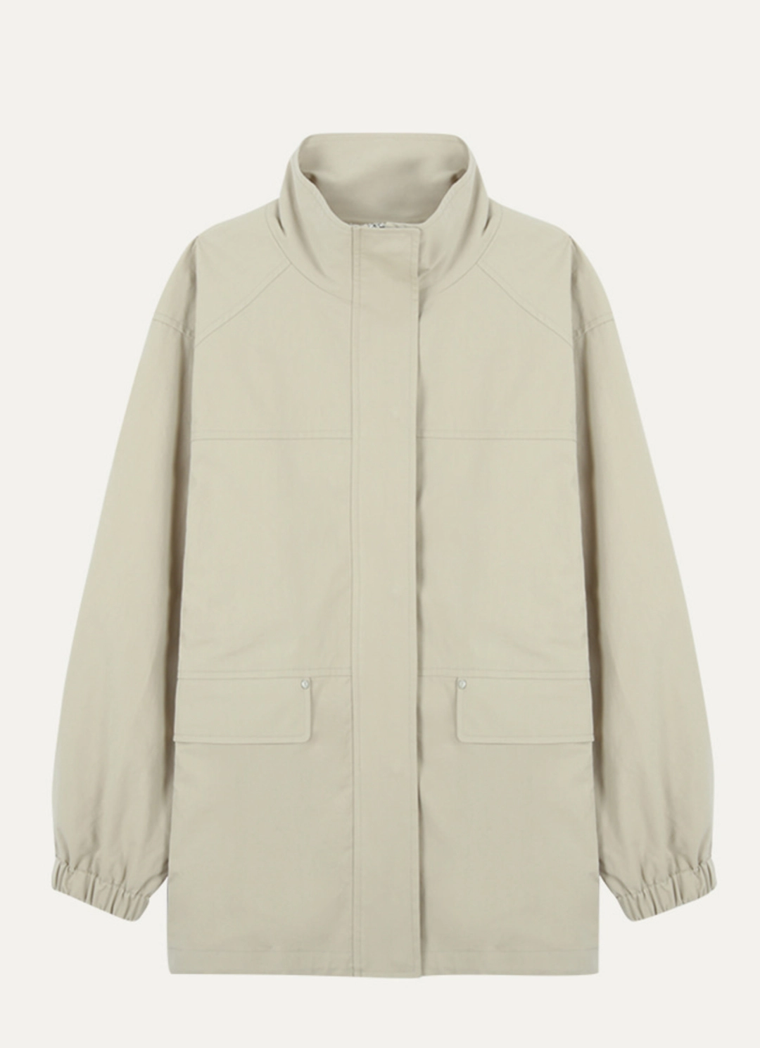 노운베러 String raglan high neck jumper [KNFW01JP03]_Beige 상품 이미지 3