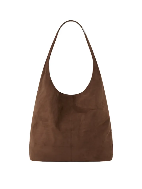 G LEATHER SHOULDER BAG (MOCHA)