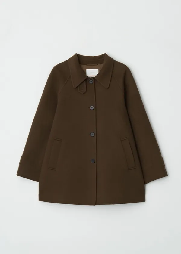 [20%] handmade wool half coat-brown