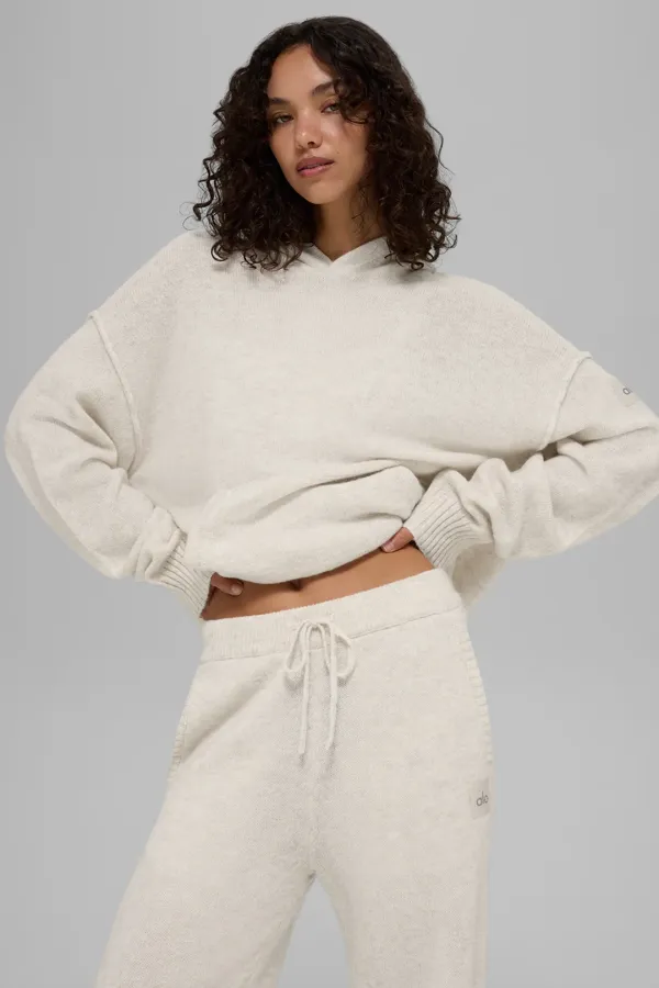 Wool Cashmere New Class Hoodie - Bone Heather