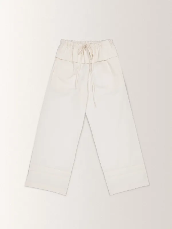 COTTON FRILL PANTS [ CREAM ]