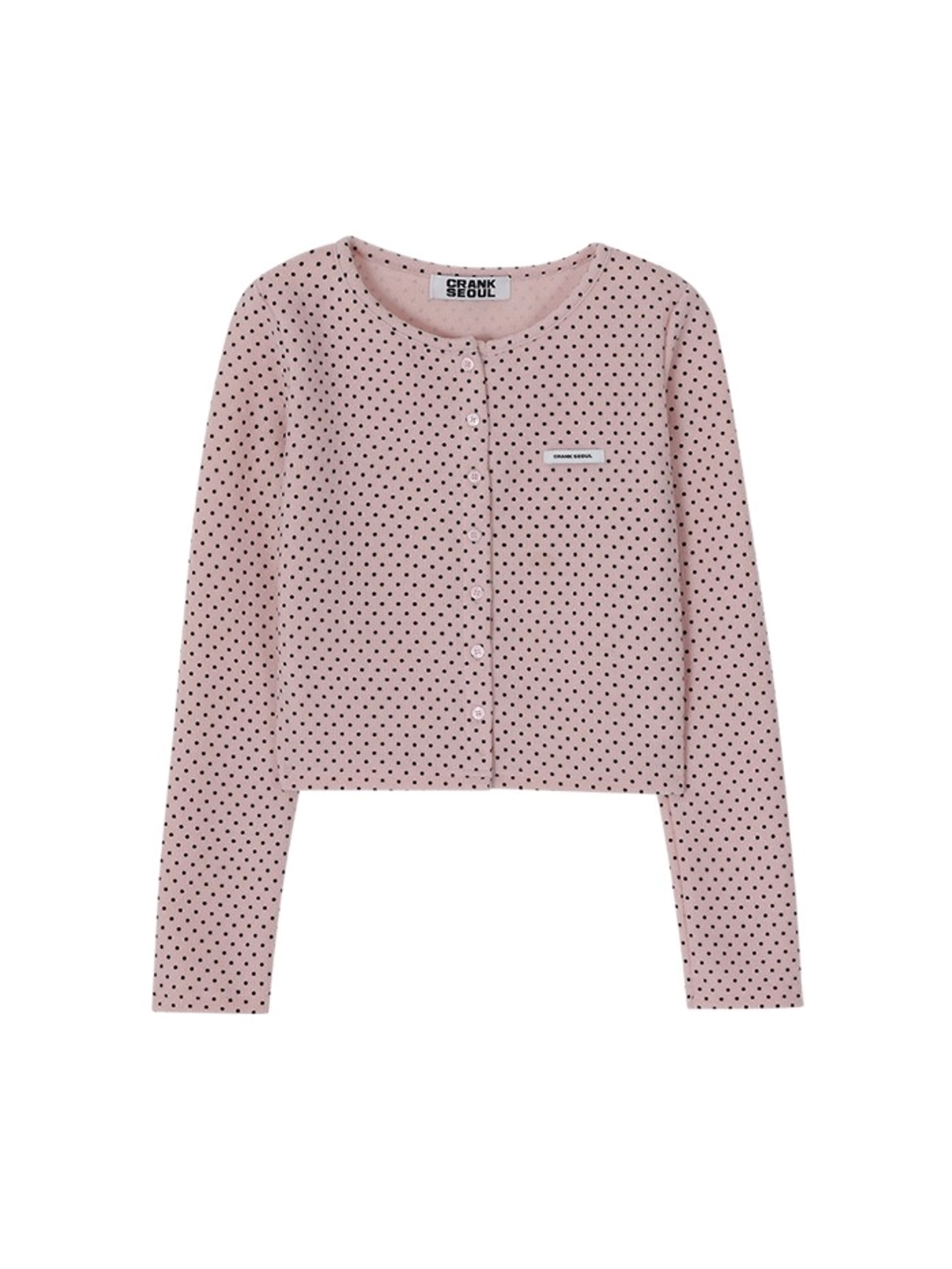 크랭크 [Release 08/31] DOT BRUSHED CARDIGAN_PINK 상품 이미지 1