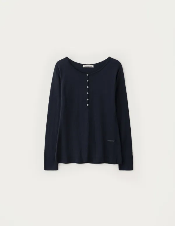 [Release] Molty Wappen Henly Knit - Navy