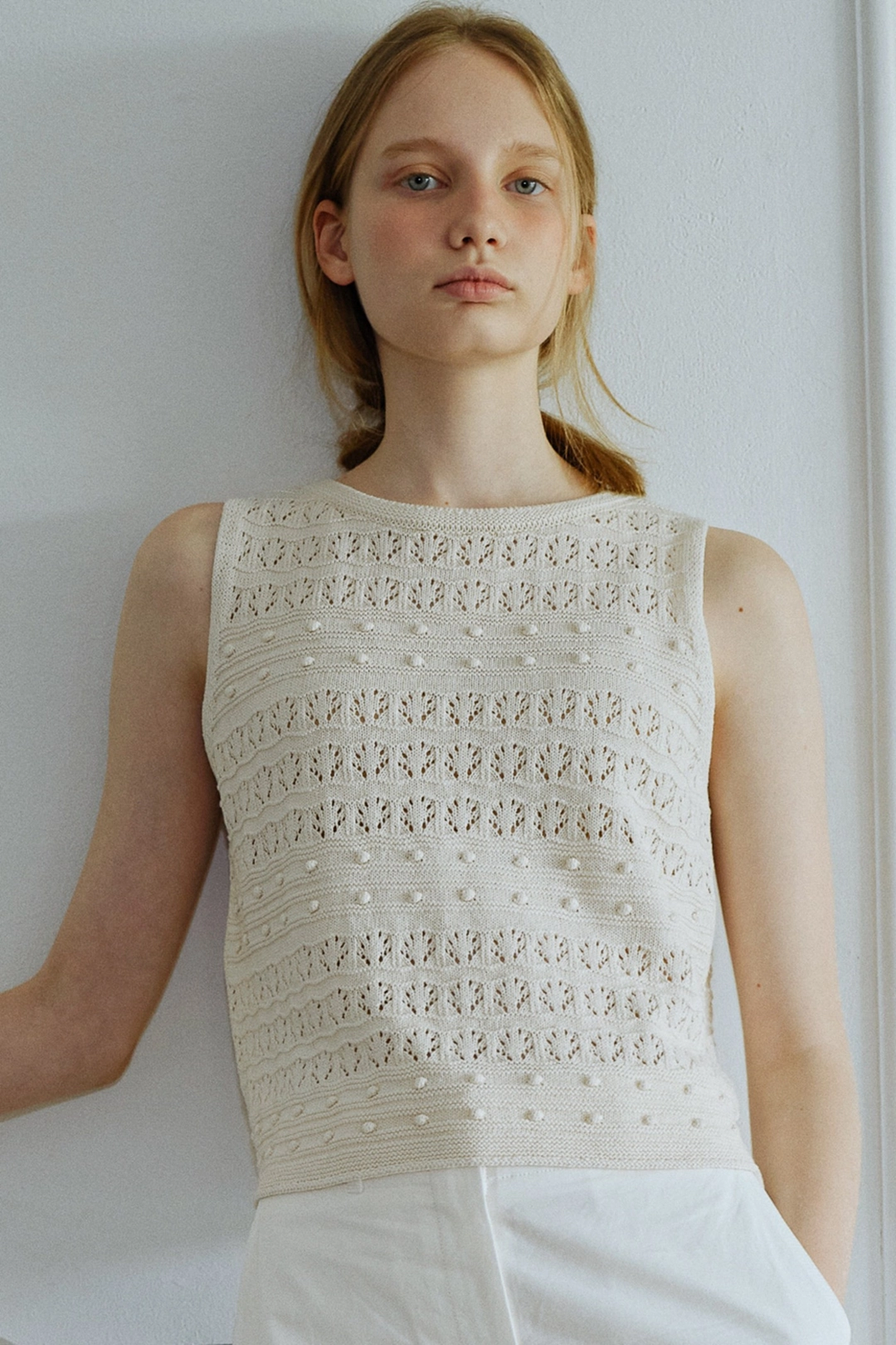 블랭크공삼 crochet sleeveless knit (ecru) 상품 이미지 2