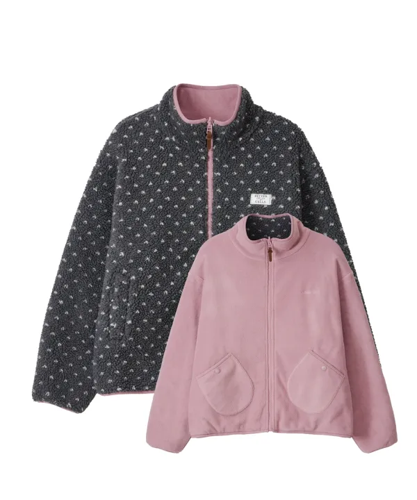 Reversible Mellow Fleece Jacket-Charcoal