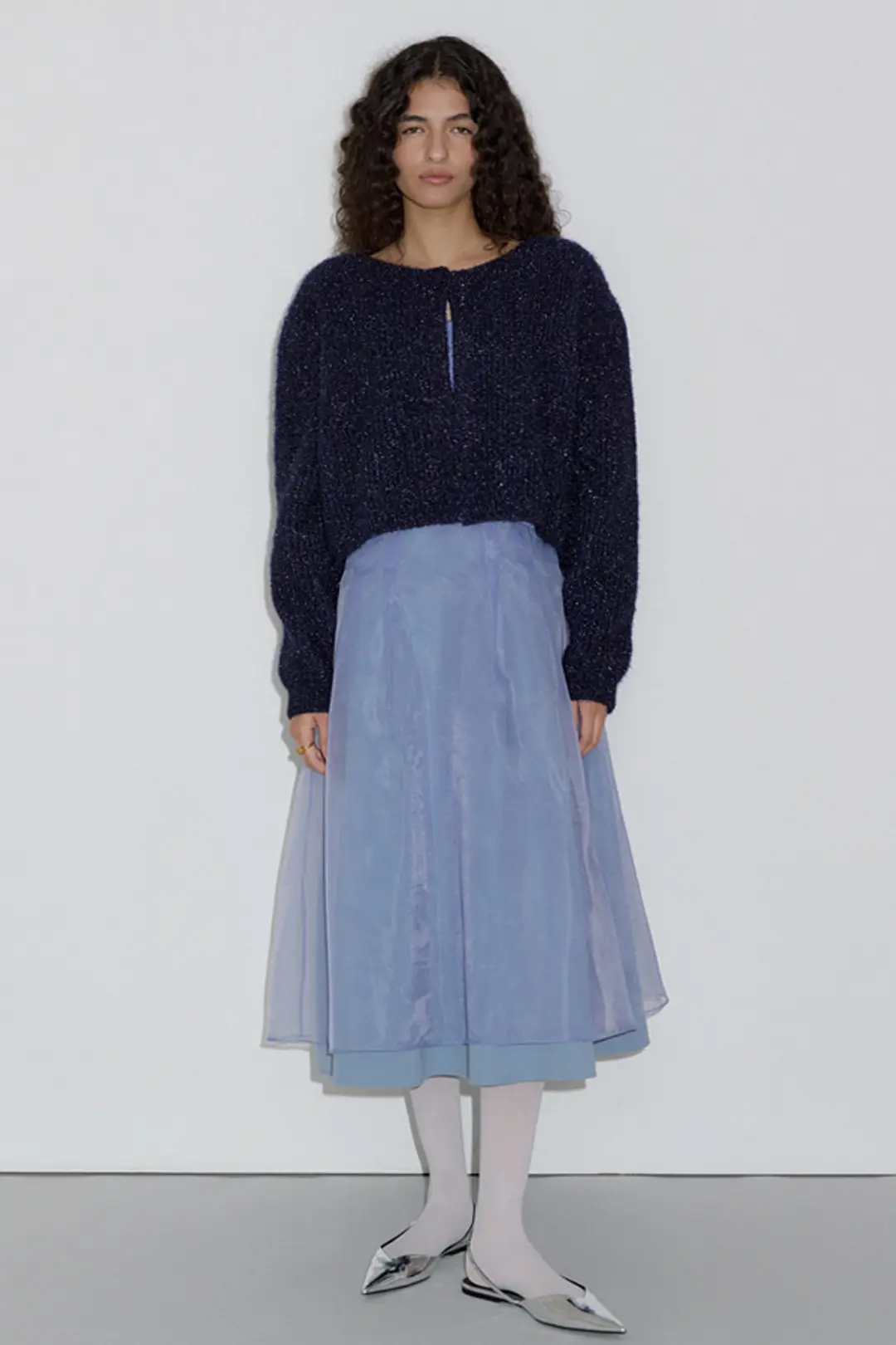 오버듀플레어 GLITTER CARDIGAN_NAVY 상품 이미지 2