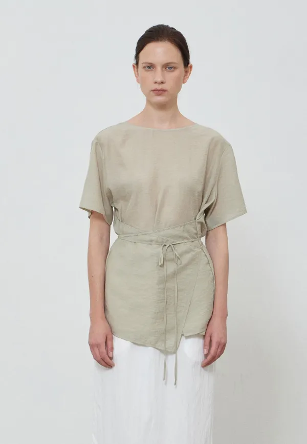 LAYERED STRAP BLOUSE - KHAKI