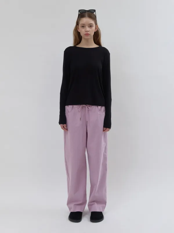worn cotton pants (pink)