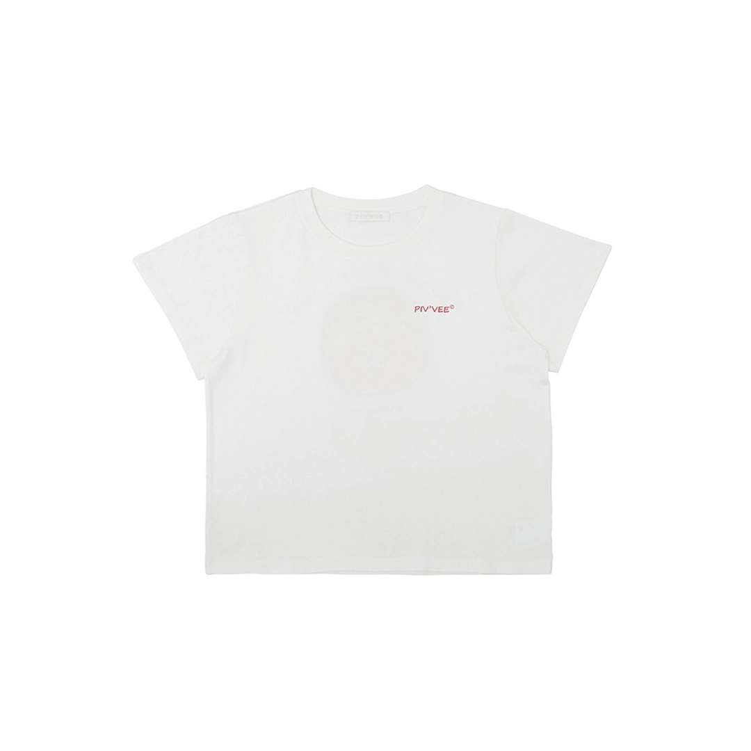 피브비 Smiley Graphic T-shirt (cloud white) 상품 이미지 1