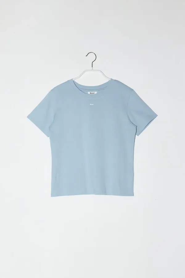 BASIC ENOR CROP T-SHIRT - BLUE