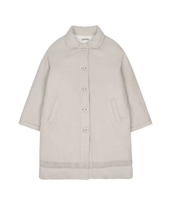 SOFT STITCH PADDED COAT LIGHT BEIGE
