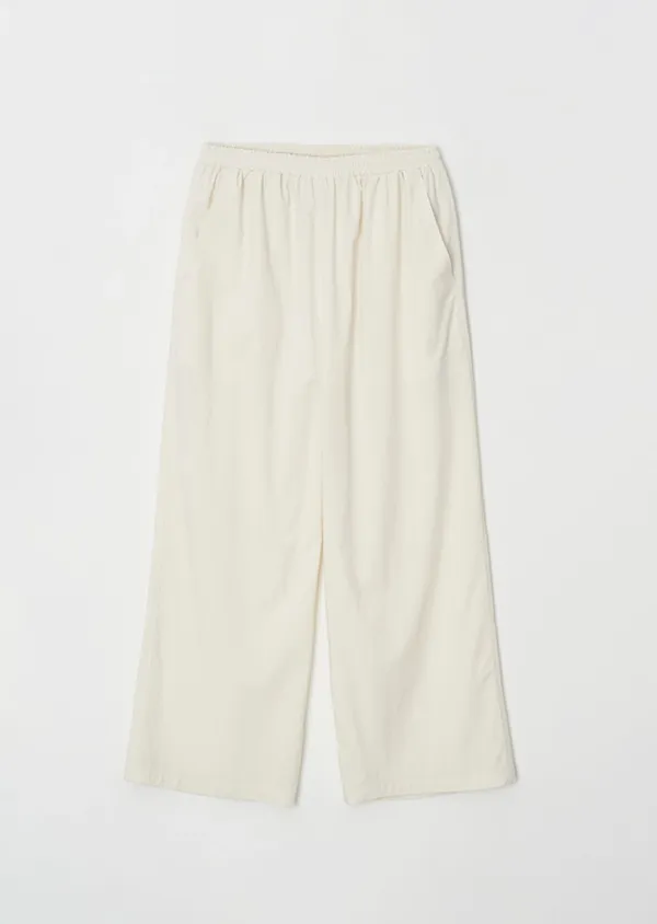 relaxed rayon banding pants-cream