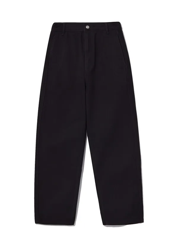 CURVED DENIM PANTS [BLACK]