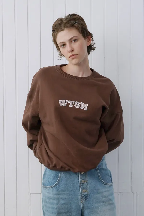 Wtsm logo sweatshirt_brown