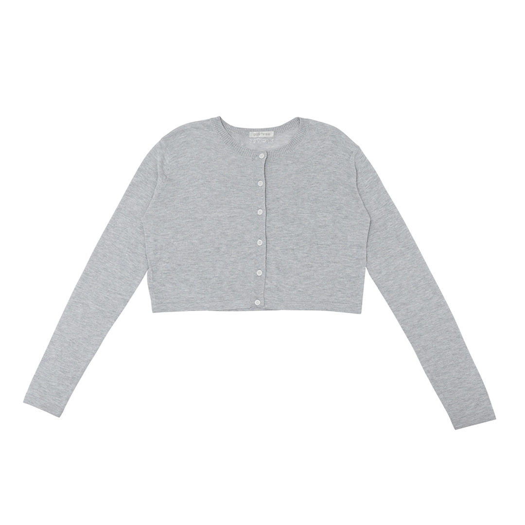 피브비 [2차] Crop Knit Cardigan (snow grey) 상품 이미지 1