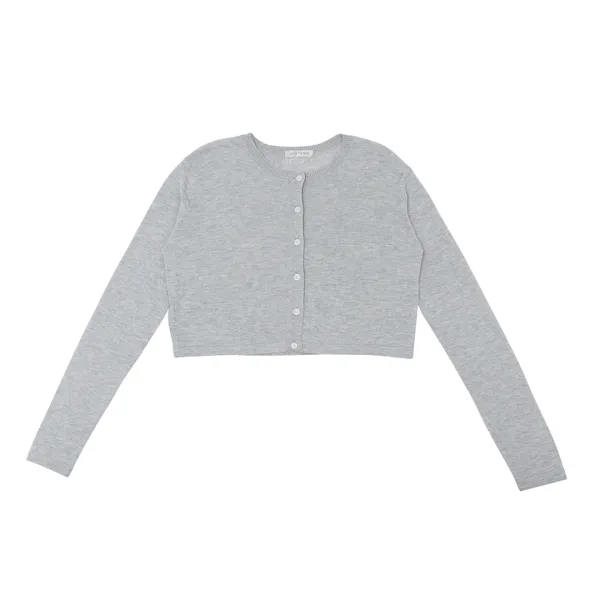 [2차] Crop Knit Cardigan (snow grey)