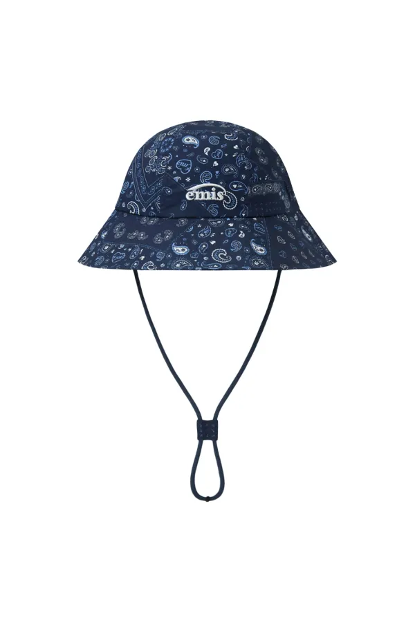 PAISLEY BUCKET HAT-NAVY