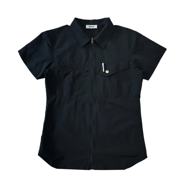 SS26 TRAINER ZIP SHIRT (BLACK)