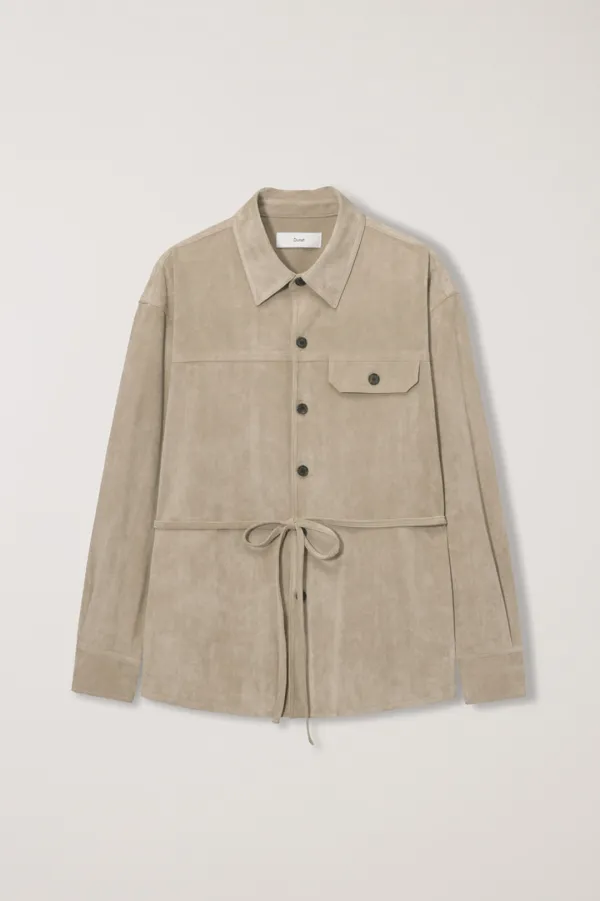 UNISEX ALTER-SUEDE SHIRT BEIGE_UDSH5C105I2