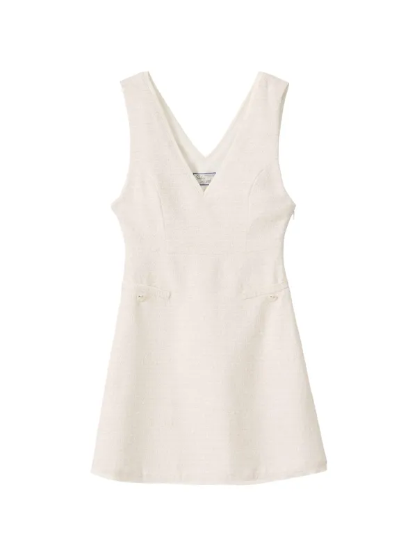 Bella Tweed Mini Dress_ Ivory