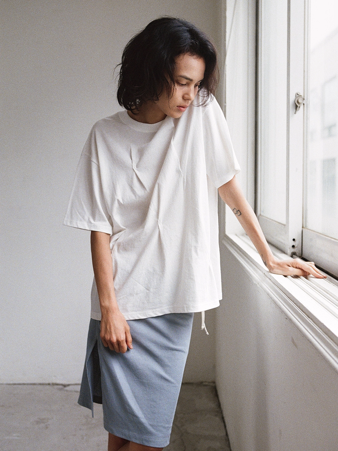 토콜 point stitch top - white 상품 이미지 2