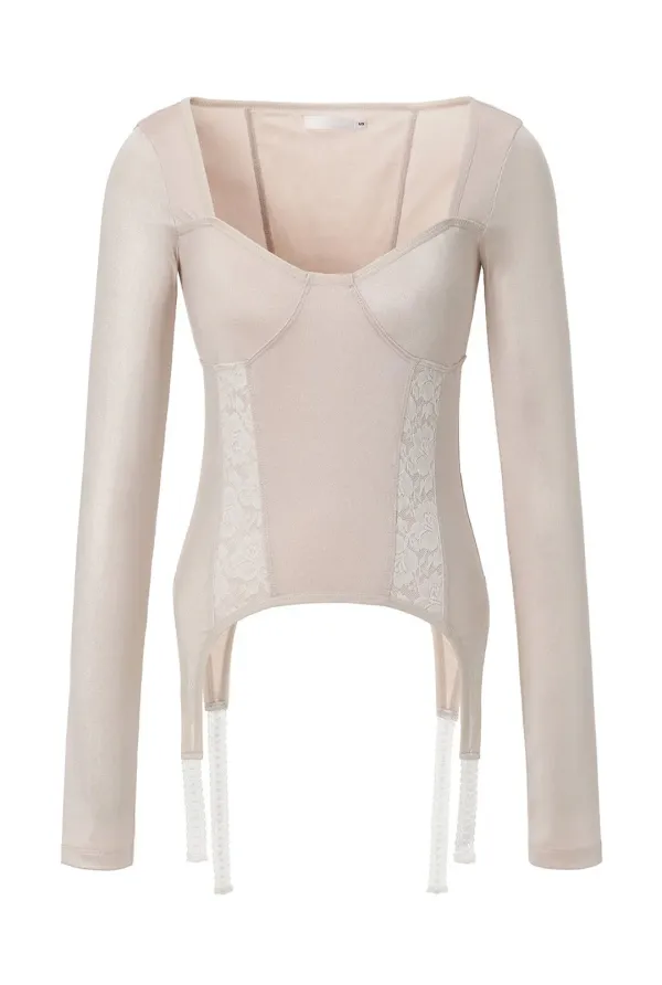 Lace garter top