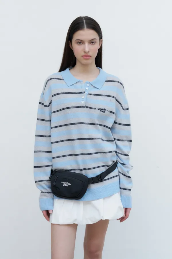 [김가을 PICK] Toma Stripe Knit - Light Blue
