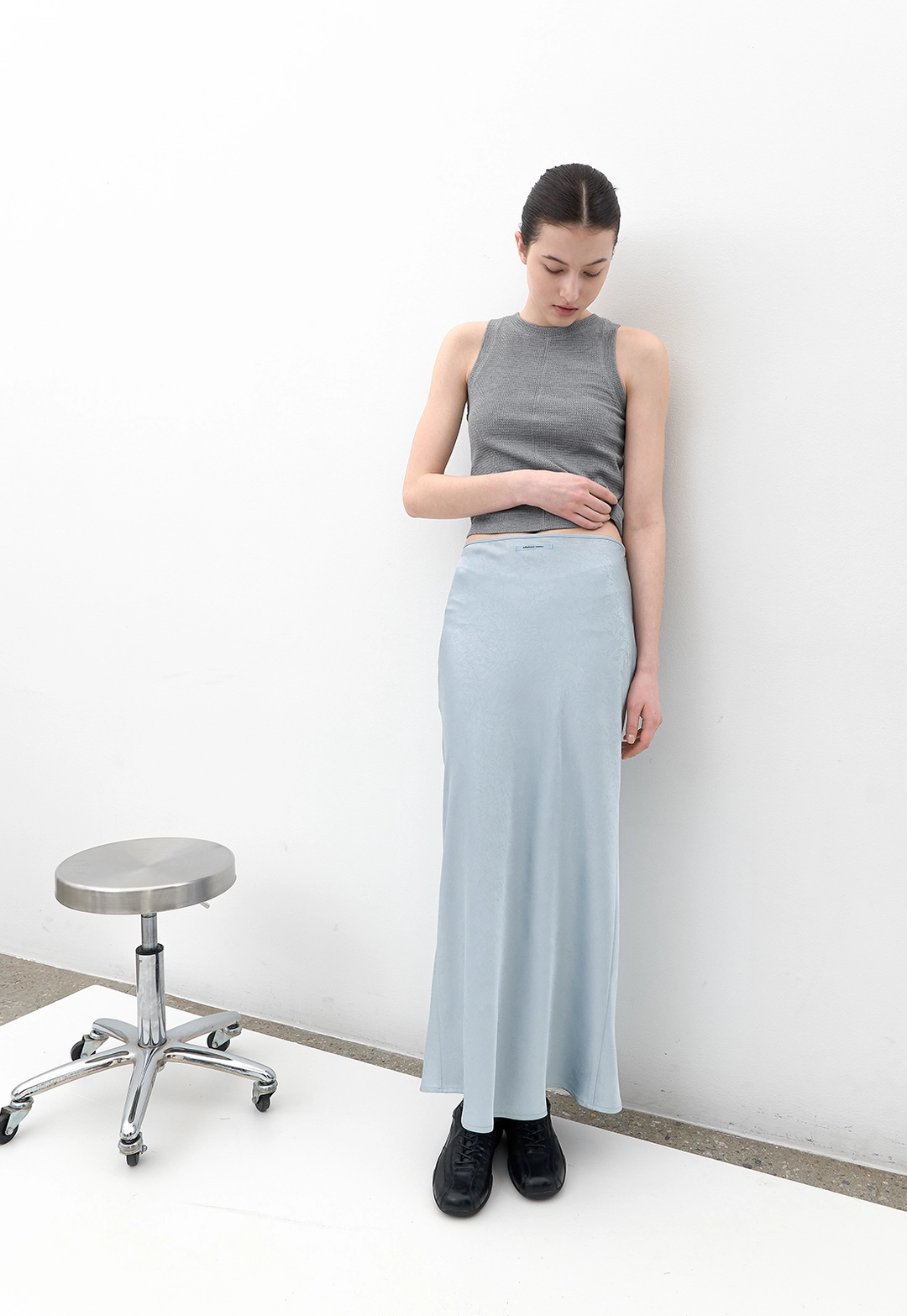 아뜰리에 나인 (SK-5108)AN SATIN SET-UP MAXI SKIRT 상품 이미지 3