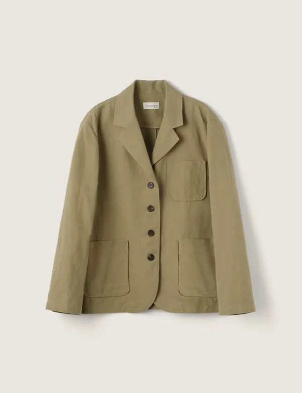 French Linen Jacket (Beige)