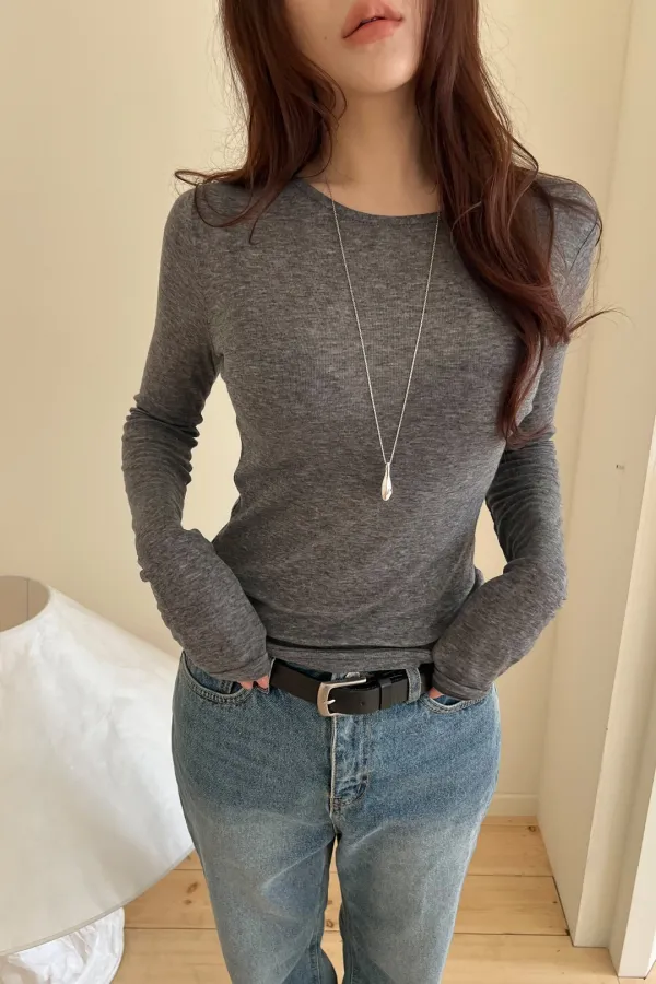 Tove Wool Tee (charcoal)