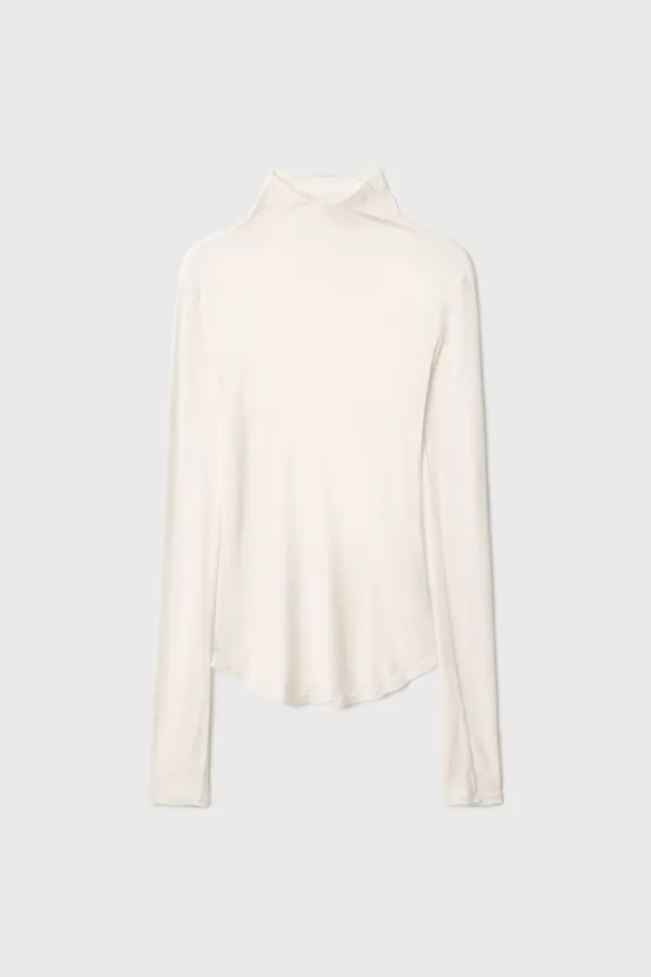 Wool Jersey Turtleneck (White)