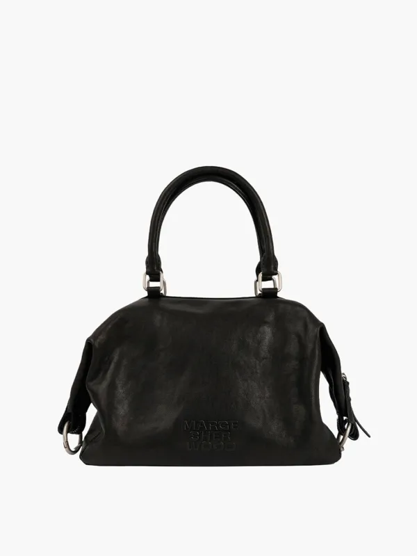 DUMPLING TOTE_black washed nappa