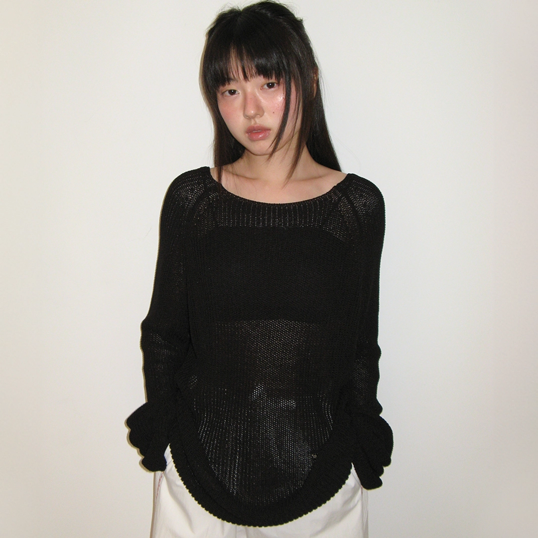 론론 SUMMER LOOSE FIT PULLOVER BLACK 상품 이미지 2