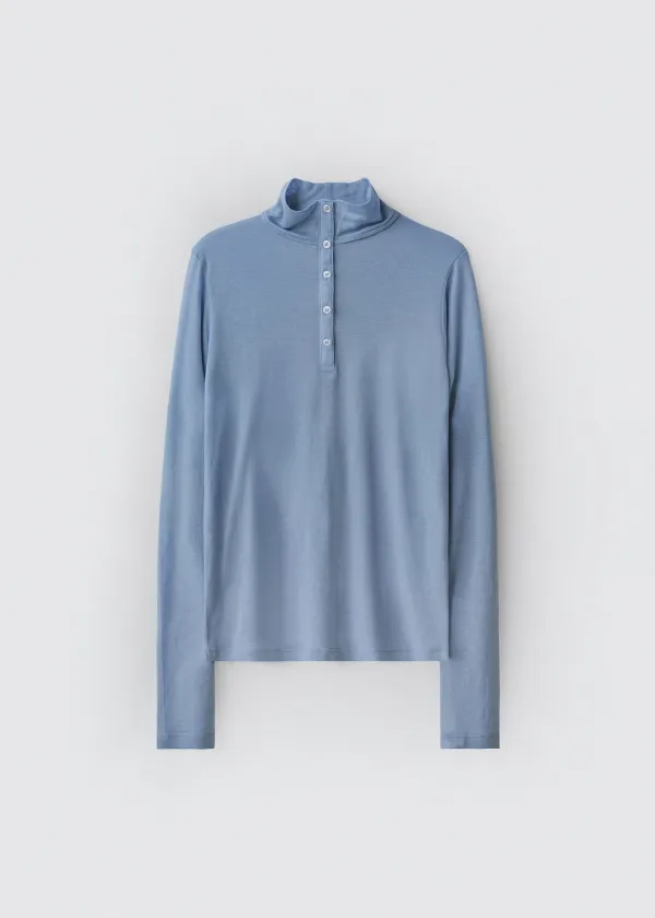 Port henry neck tee (blue)