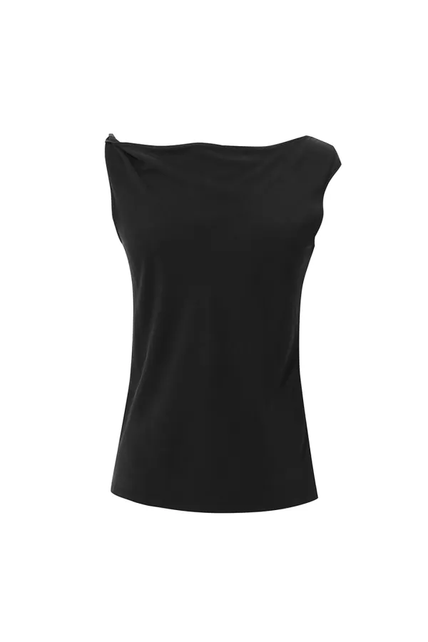 TWISTED STRAP TOP [BLACK]