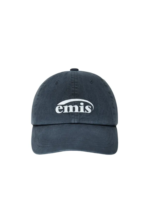 [9/22 예약배송] LOGO PRINT PIGMENT DYEING BALL CAP-NAVY