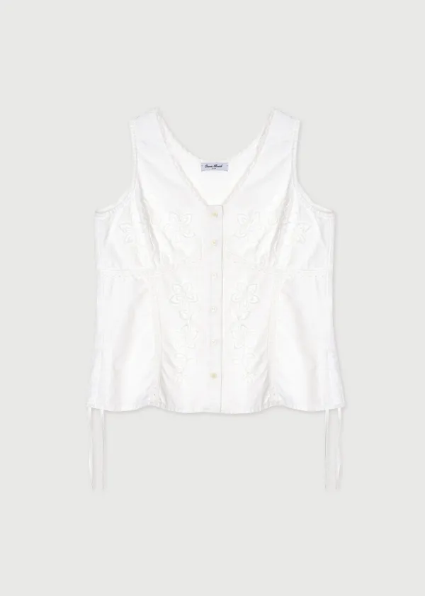 FLORAL EMBROIDERY VEST