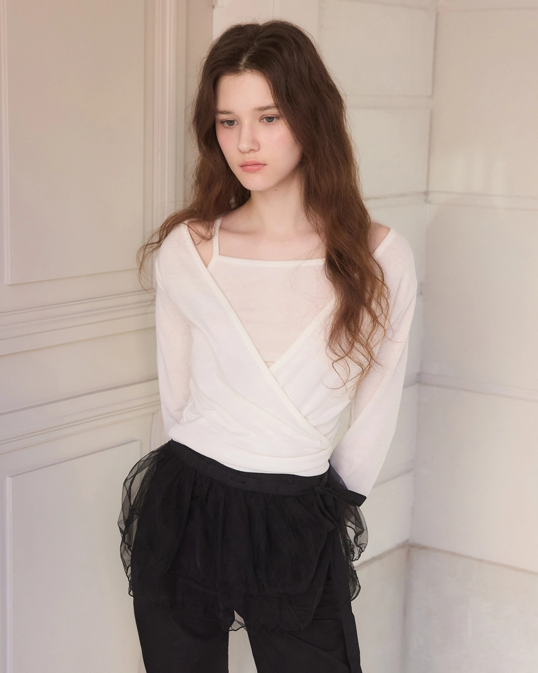 어다울 Soft touch mood wrap t shirts set - 3color 상품 이미지 3