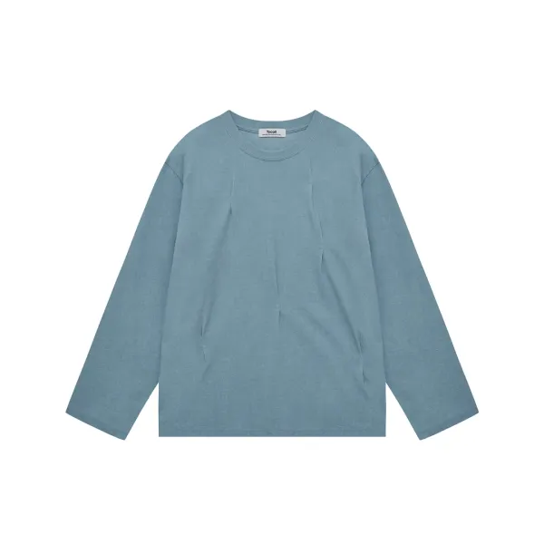 point stitch long sleeve top - blue